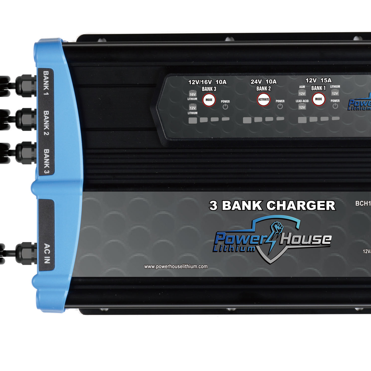PowerHouse Lithium 12V/36V 2-Bank Waterproof Battery Charger