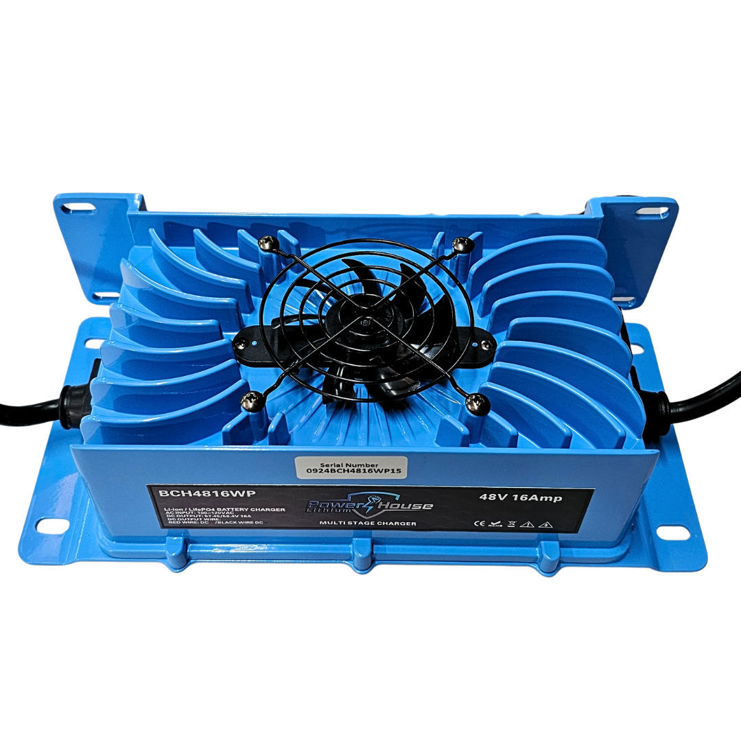 PowerHouse Lithium 48V 16A Waterproof Smart Charger