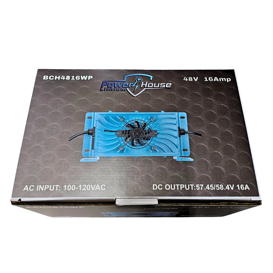 PowerHouse Lithium 48V 16A Waterproof Smart Charger