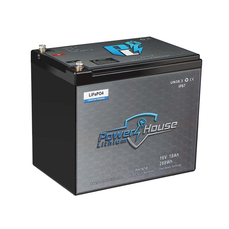 PowerHouse Lithium 16V 18Ah Deep Cycle Battery (Wide)
