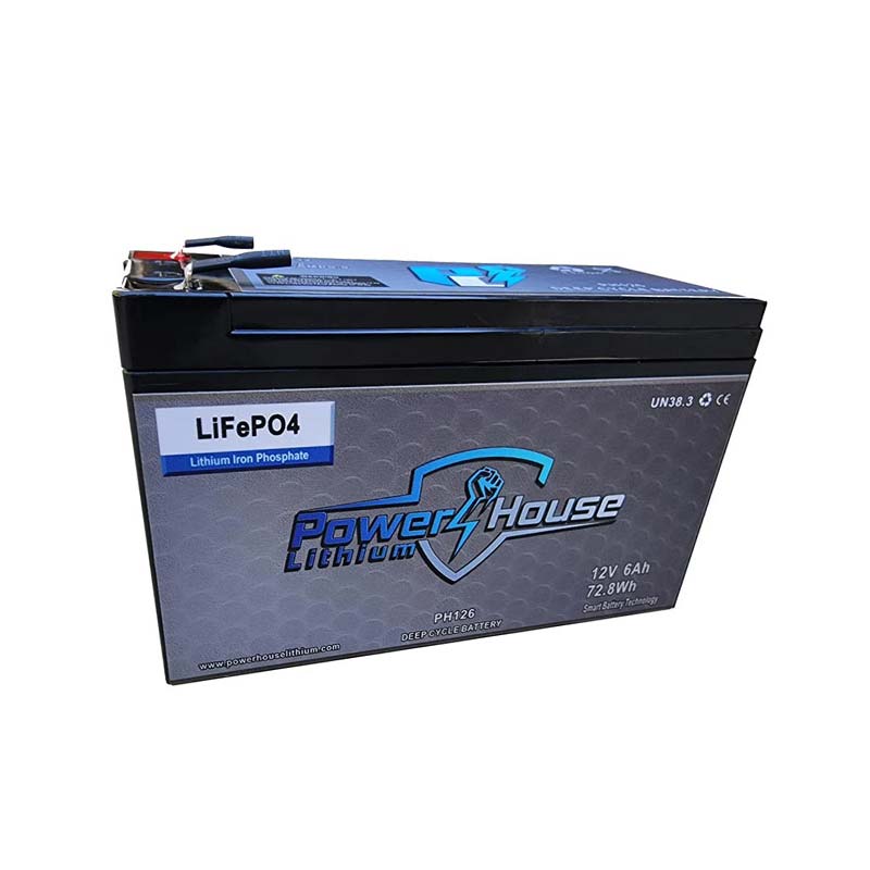 PowerHouse Lithium 12V 6Ah Deep Cycle Battery